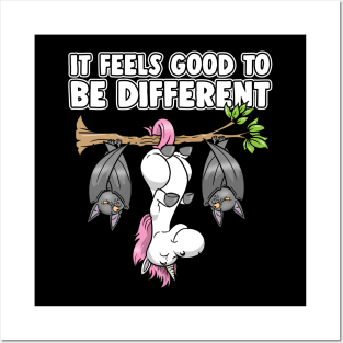 Unicorn Bat Fairytale It Feels Good To Be Different Posters and Art